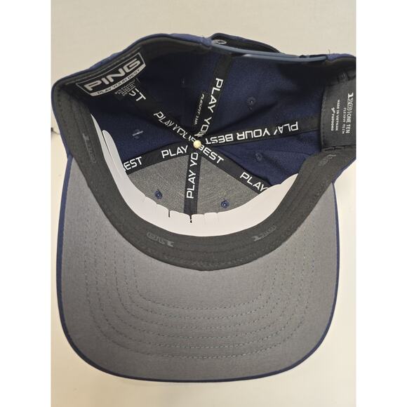 Adult PING Snapback Old Glory Golf Hat NWT Cap White Authentic Blue - Picture 6 of 6